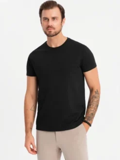 Ombre Komplet t-shirtów OM-TSBS-0232 Biały Regular Fit