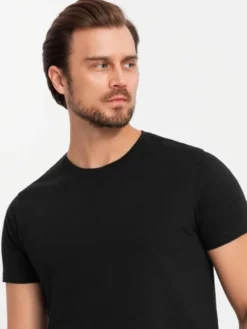 Ombre Komplet t-shirtów OM-TSBS-0232 Biały Regular Fit