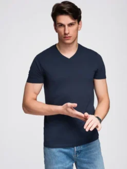 Ombre Komplet t-shirtów OM-TSBS-0281 Kolorowy Regular Fit