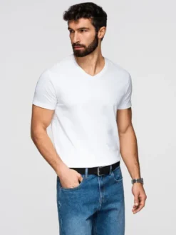 Ombre Komplet t-shirtów OM-TSBS-0281 Kolorowy Regular Fit