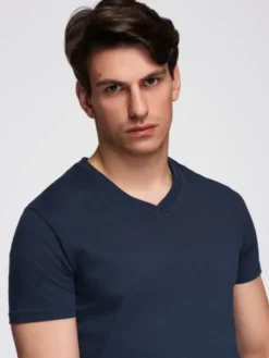 Ombre Komplet t-shirtów OM-TSBS-0281 Kolorowy Regular Fit