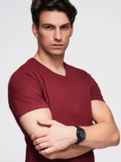 Ombre Komplet t-shirtów OM-TSBS-0281 Kolorowy Regular Fit