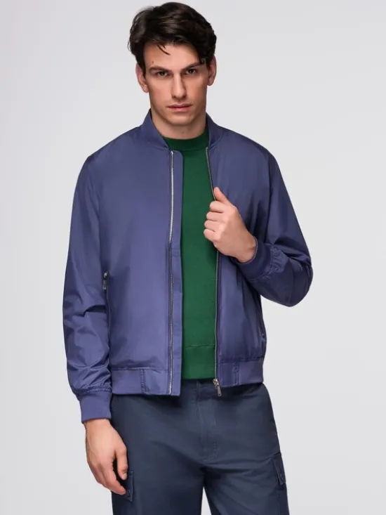 Ombre Kurtka przejściowa C644 Granatowy Regular Fit