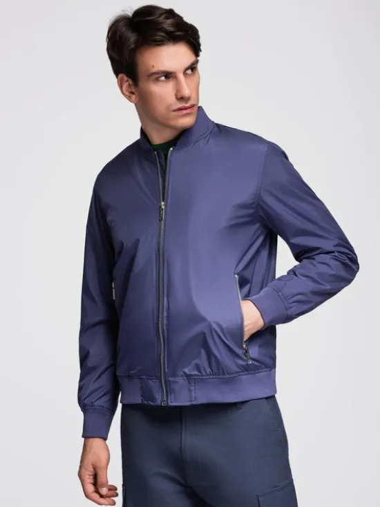Ombre Kurtka przejściowa C644 Granatowy Regular Fit