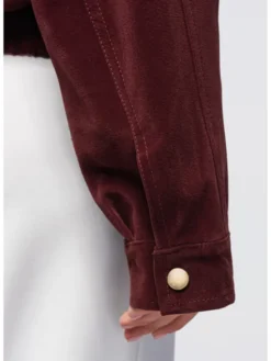 Ombre Kurtka przejściowa OW-JANP-0142 Bordowy Relaxed Fit