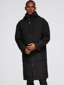 Ombre Kurtka zimowa OM-JAPJ-0314 Czarny Regular Fit
