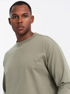 Ombre Longsleeve OM-LSBC-0129 Khaki Loose Fit