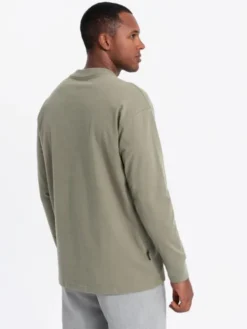 Ombre Longsleeve OM-LSBC-0129 Khaki Loose Fit