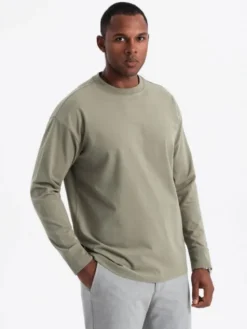 Ombre Longsleeve OM-LSBC-0129 Khaki Loose Fit