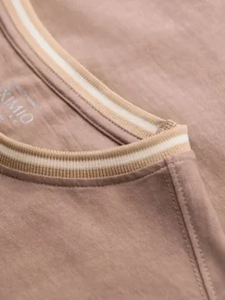 Ombre Longsleeve OM-LSCL-0128 Brązowy Regular Fit