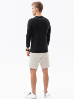Ombre Longsleeve OM-LSCL-0102 Czarny Regular Fit