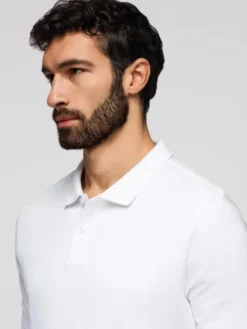 Ombre Longsleeve OM-POBL-0162 Biały Regular Fit