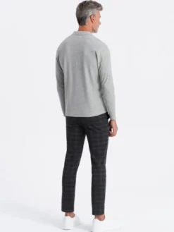 Ombre Longsleeve OM-POBL-0114 Szary Fitting Fit