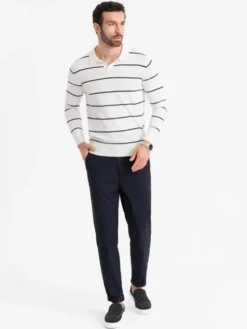 Ombre Longsleeve OM-POLS-0146 Biały Regular Fit