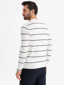 Ombre Longsleeve OM-POLS-0146 Biały Regular Fit