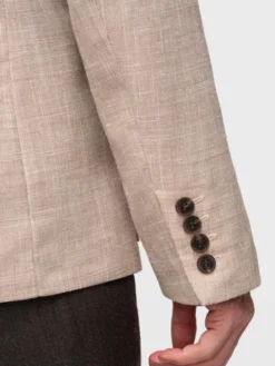 Ombre Marynarka M169 Brązowy Regular Fit