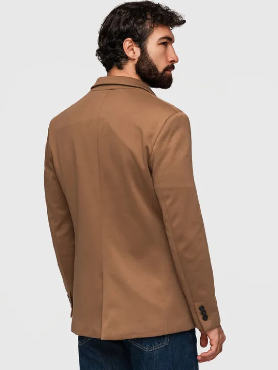 Ombre Marynarka M170 Brązowy Slim Fit