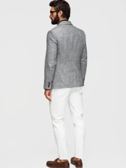 Ombre Marynarka M169 Czarny Regular Fit