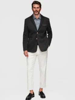 Ombre Marynarka M170 Czarny Slim Fit