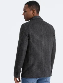Ombre Marynarka OM-BLZB-0117 Szary Classic Fit