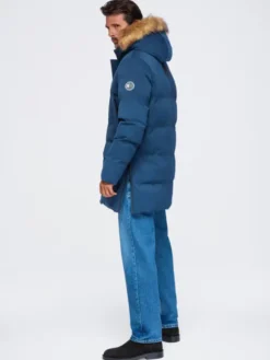 Ombre Parka OM-JALJ-0310 Granatowy Loose Fit