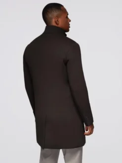 Ombre Płaszcz przejściowy OM-COWC-0136 Brązowy Regular Fit