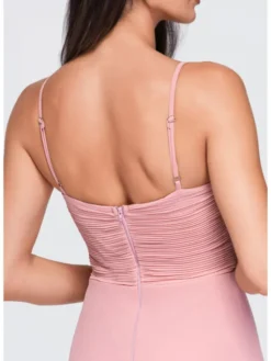 Ombre Sukienka wieczorowa LA-OM-DLR416 Różowy Authentic Slim Fit