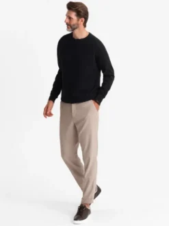 Ombre Sweter OM-SWSW-0144 Czarny Regular Fit