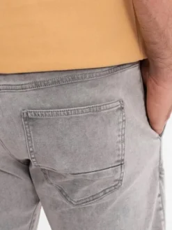 Ombre Szorty jeansowe OM-SRDS-0135 Szary Regular Fit