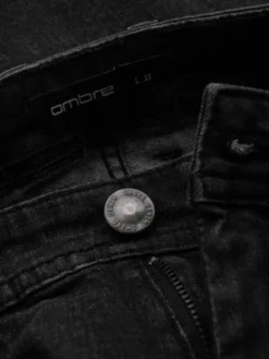 Ombre Szorty jeansowe OM-SRDS-0134 Czarny Regular Fit
