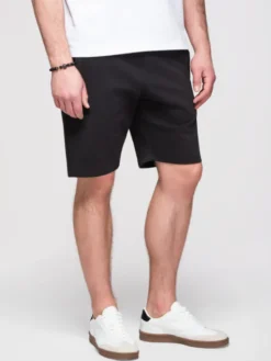 Ombre Szorty materiałowe OM-SRBS-0205 Czarny Relaxed Fit