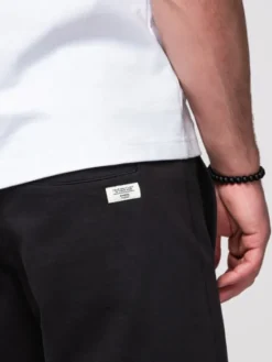 Ombre Szorty materiałowe OM-SRBS-0205 Czarny Relaxed Fit