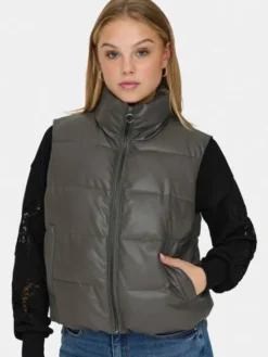 ONLY Bezrękawnik Anja 15316064 Szary Regular Fit