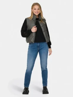ONLY Bezrękawnik Anja 15316064 Szary Regular Fit