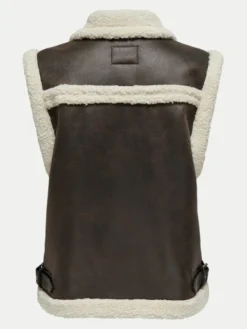 ONLY Bezrękawnik Betty 15322433 Brązowy Regular Fit