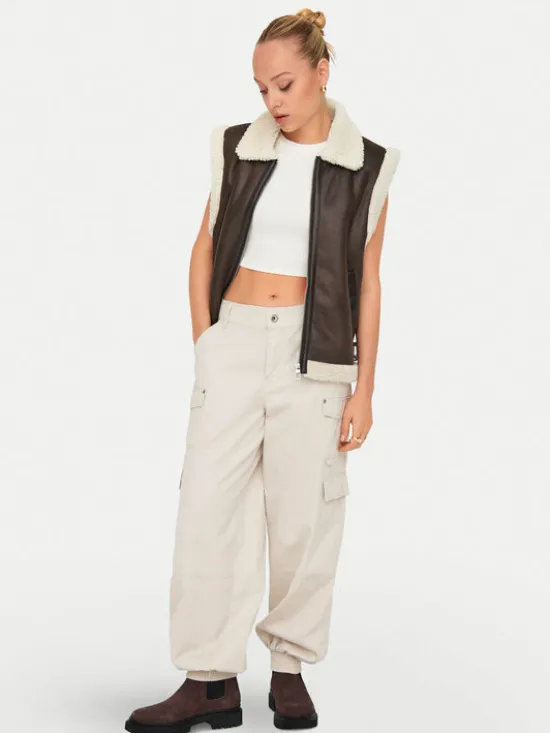 ONLY Bezrękawnik Betty 15322433 Brązowy Regular Fit