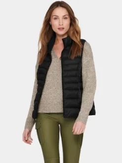 ONLY Bezrękawnik New Claire 15225157 Czarny Regular Fit