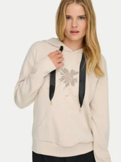ONLY Bluza Fancy 15370578 Beżowy Regular Fit