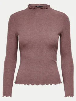 ONLY Bluzka Emma 15180040 Różowy Slim Fit