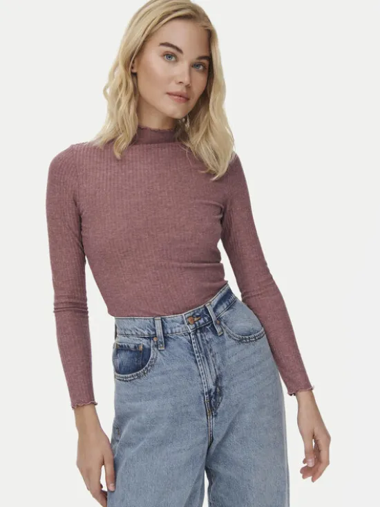 ONLY Bluzka Emma 15180040 Różowy Slim Fit