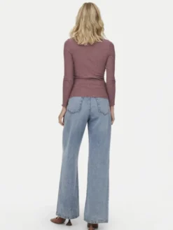 ONLY Bluzka Emma 15180040 Różowy Slim Fit