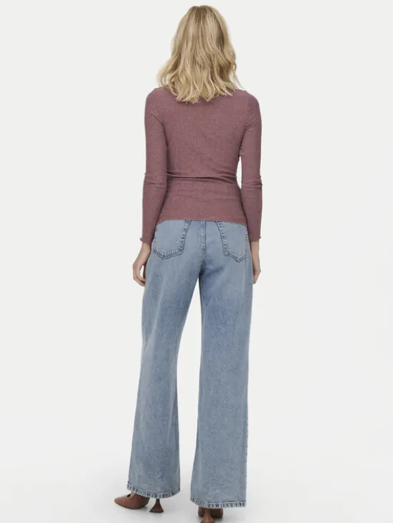 ONLY Bluzka Emma 15180040 Różowy Slim Fit