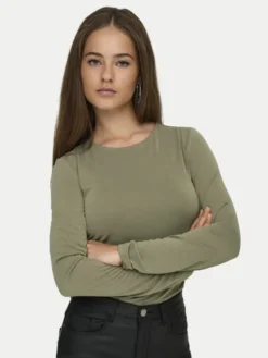 ONLY Bluzka Free Life 15365605 Zielony Regular Fit