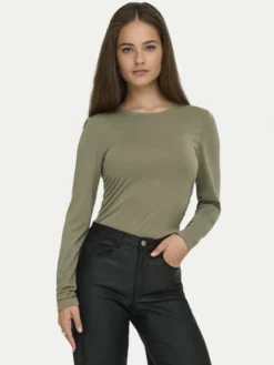 ONLY Bluzka Free Life 15365605 Zielony Regular Fit