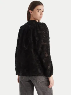 ONLY Bluzka Korsa 15360837 Czarny Oversize