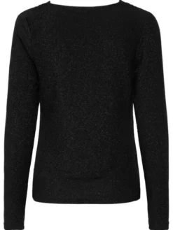 ONLY Bluzka Rich 15360265 Czarny Regular Fit