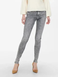 ONLY Jeansy 15245366 Szary Skinny Fit