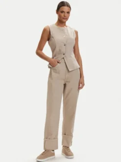 ONLY Kamizelka Everly 15364370 Beżowy Regular Fit