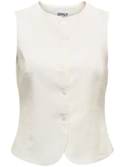 ONLY Kamizelka garniturowa Goa 15363724 Biały Regular Fit