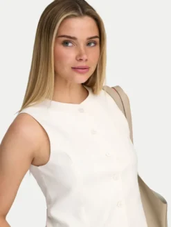 ONLY Kamizelka garniturowa Goa 15363724 Biały Regular Fit